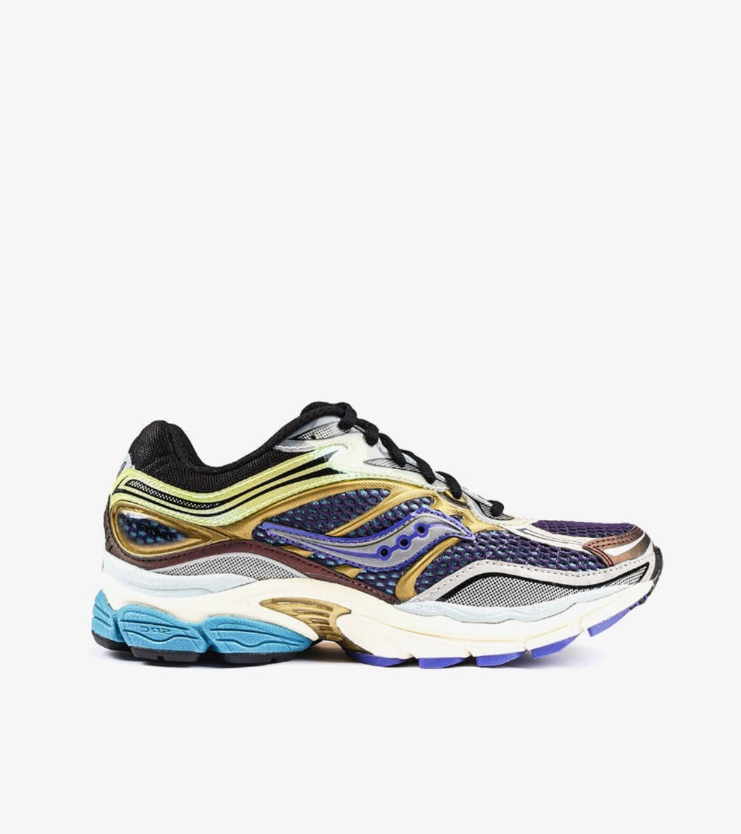 Saucony Progrid Omni 9 Crystal Cave Purple Yellow – vue de côté
