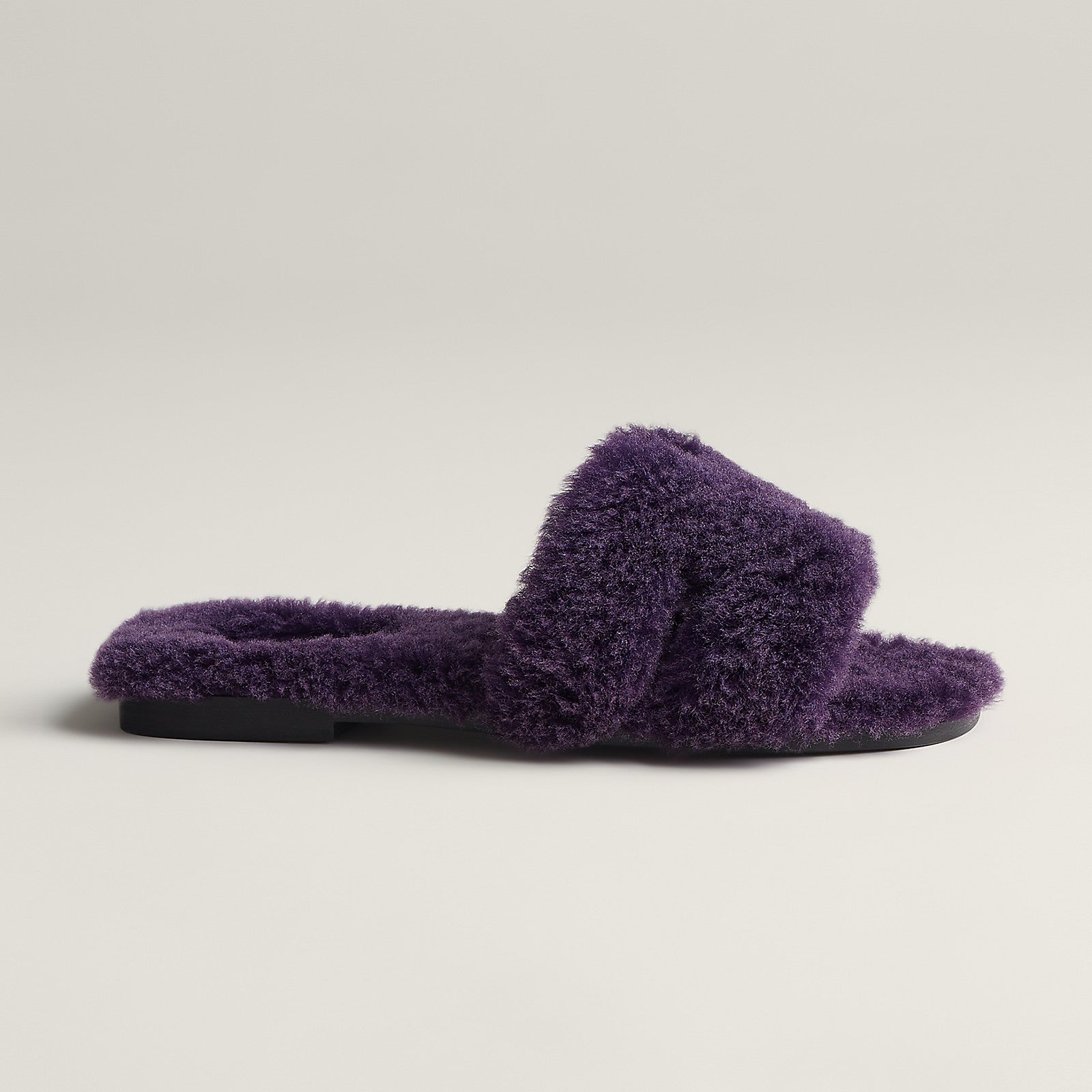 Hermès Sandales Oran - violet foncé