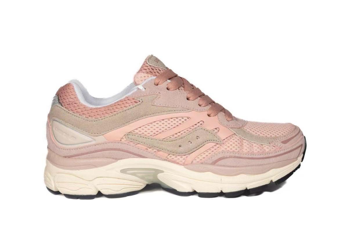 Saucony ProGrid Omni 9 Rose Saumon - Sneakers rétro running ton chaud - nbaddict.fr