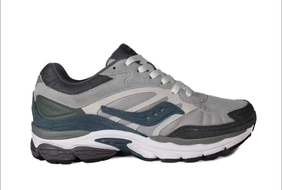 Saucony ProGrid Omni 9 Gris et Bleu - Sneakers rétro running classique - nbaddict.fr