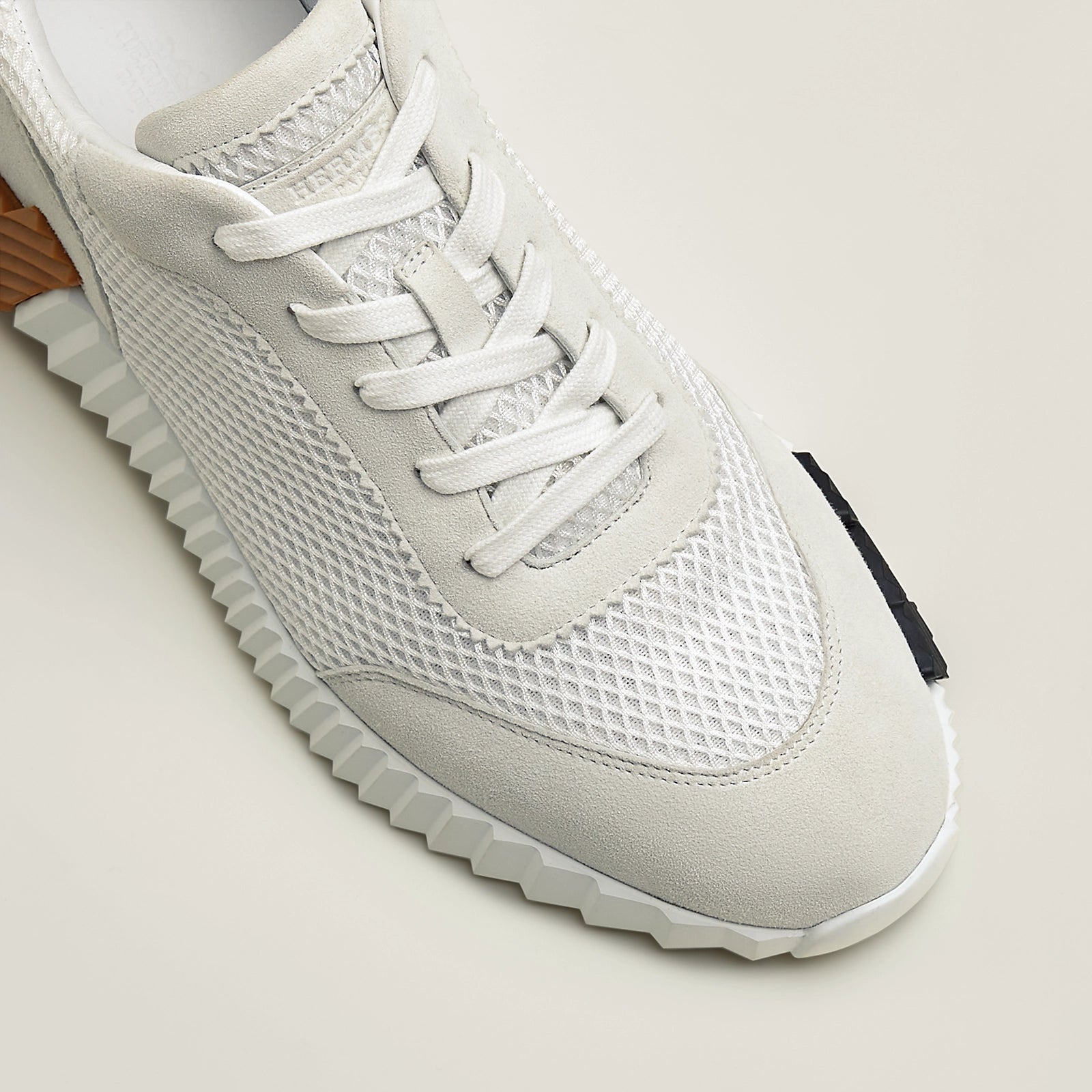 Hermès Bouncing blanc/maron/noir